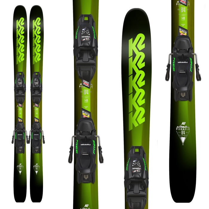 K2 Pinnacle Jr Skis w/ FDT 7.0 Jr. Bindings - 2018